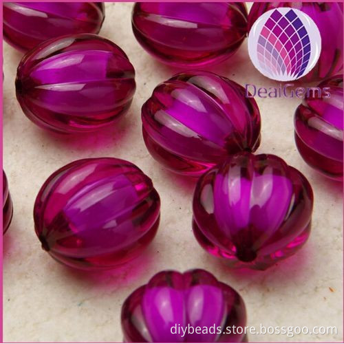 miracle purple 12mm Bulk chunky acrylic faceted pumpkin ball beads